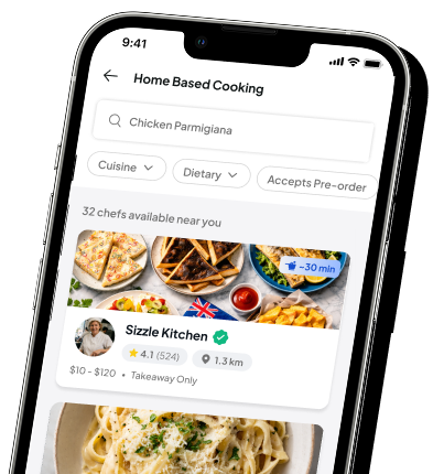 nyburbs app showing local kitchen services
